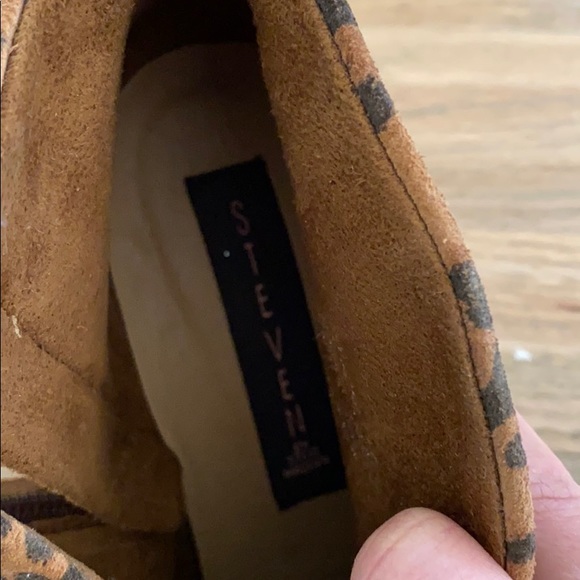 STEVEN suede leopard booties 6 - Picture 3 of 3